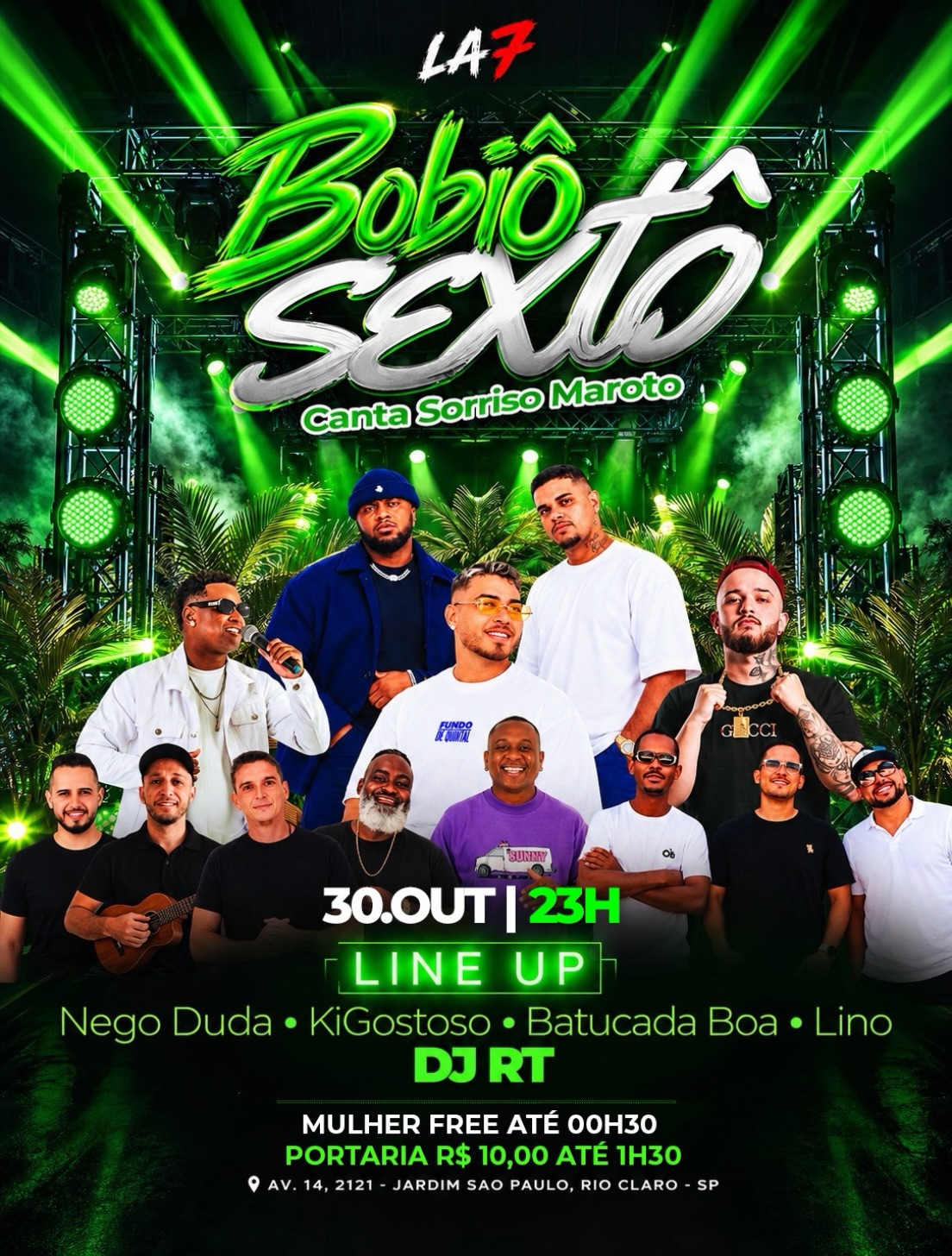 Bobiô Sextô na LA7 com Sorriso Maroto