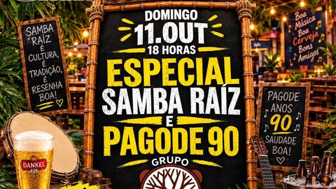 Especial Samba Raiz e Pagode 90 no Santa Loira