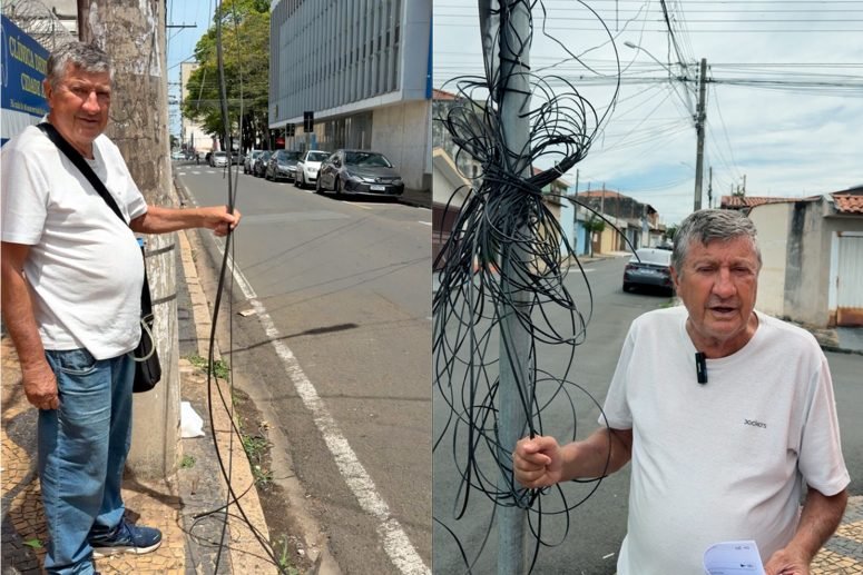 Vereador cobra Neoenergia e Prefeitura por paralisação da retirada de fios soltos