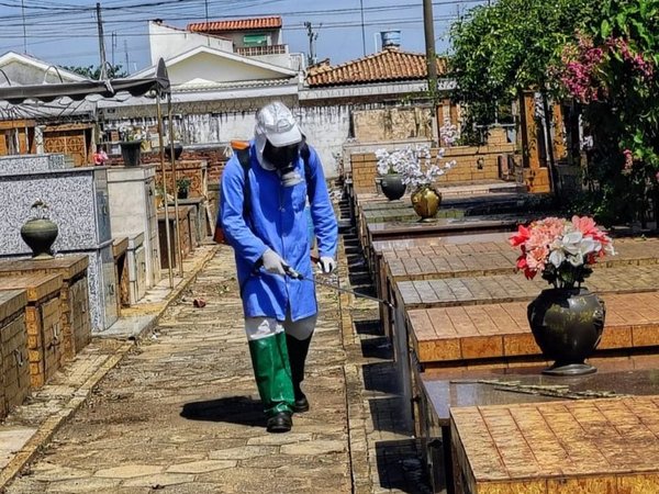 Prefeitura faz ação no cemitério em prevenção a escorpiões e baratas